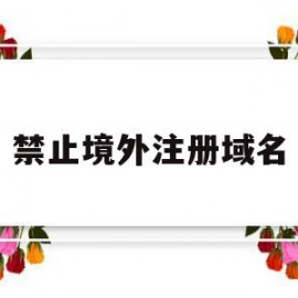 禁止境外注册域名(海外域名不限制内容)