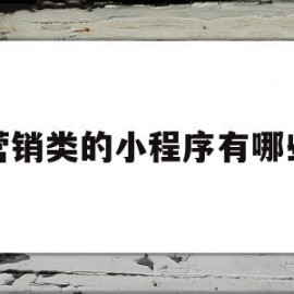 营销类的小程序有哪些(营销类的小程序有哪些类型)