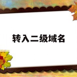 转入二级域名(二级域名怎么变一级)