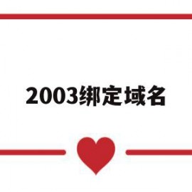 2003绑定域名(域名绑定网站怎么弄)