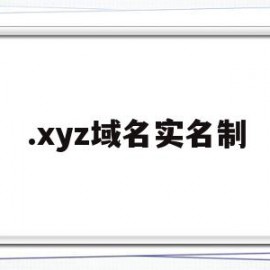 .xyz域名实名制(域名实名认证需要多长时间)