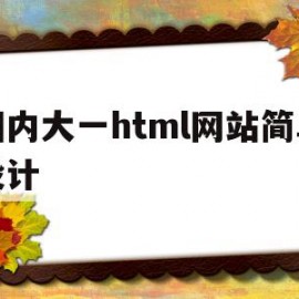 国内大一html网站简单设计(网页设计大一期末作业html+css)