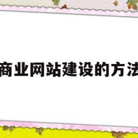 商业网站建设的方法(商业网站建设案例课程网盘)