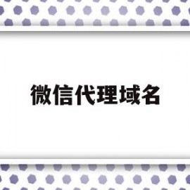 微信代理域名(微信代理域名怎么弄)