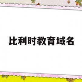 比利时教育域名(比利时教育域名是什么)