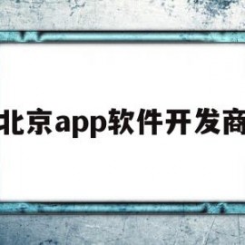 北京app软件开发商(北京十大app开发公司排名)