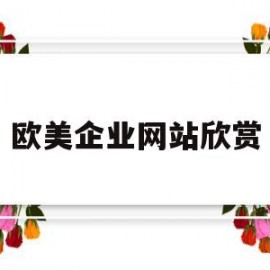 欧美企业网站欣赏的简单介绍