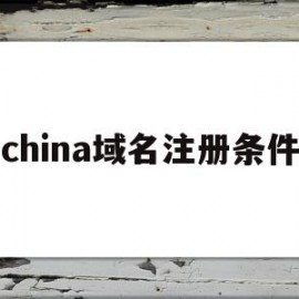 china域名注册条件(域名带china的要审批吗)