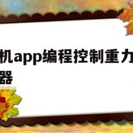 手机app编程控制重力传感器(手机app编程控制重力传感器怎么用)