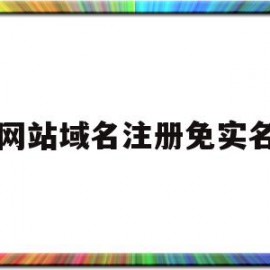 网站域名注册免实名(域名注册不用实名认证)