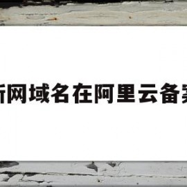 新网域名在阿里云备案(新网域名在阿里云备案了吗)