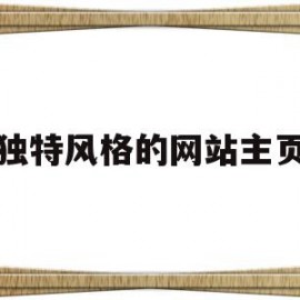 独特风格的网站主页(独特风格的网站主页设计)