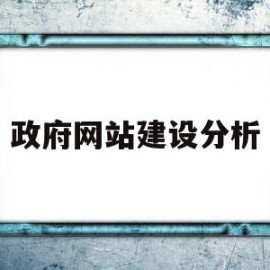 政府网站建设分析(政府网站建设分析怎么写)
