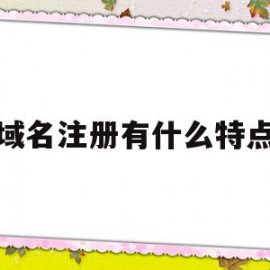 域名注册有什么特点(目前常用的域名注册机构有什么)