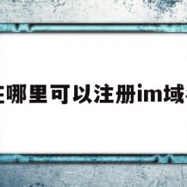 在哪里可以注册im域名(在哪里可以注册im域名邮箱)