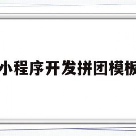 小程序开发拼团模板(小程序开发拼团模板怎么做)
