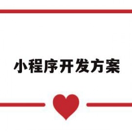 小程序开发方案(小程序开发方案模板)