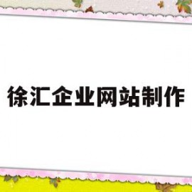 徐汇企业网站制作(上海企业如何建网站)