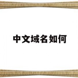 中文域名如何(中文域名如何备案)