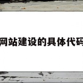 网站建设的具体代码(网站建设的具体代码是)