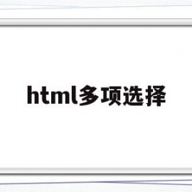 html多项选择(html多项选择框)