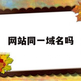 网站同一域名吗(网站同一域名吗安全吗)