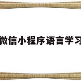 微信小程序语言学习(微信小程序 编程语言)