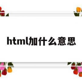 包含html加什么意思的词条