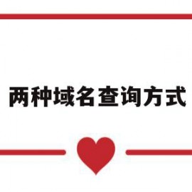 两种域名查询方式(两种域名查询方式是什么)