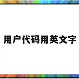 用户代码用英文字(用户代码英文怎么写)