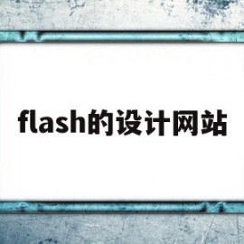 flash的设计网站(flash设计网页界面)