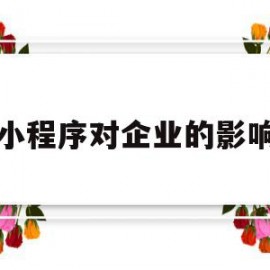 小程序对企业的影响(微信小程序对社会的影响)