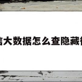 通信大数据怎么查隐藏行程(通信大数据怎么隐蔽)