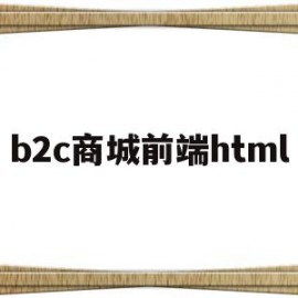 b2c商城前端html(b2c电子商务前台购物流程图)