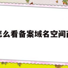 怎么看备案域名空间商(如何查域名备案信息查询)