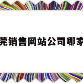 东莞销售网站公司哪家好(东莞销售网站公司哪家好一点)
