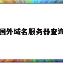 国外域名服务器查询(境外域名服务器)