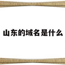 山东的域名是什么(山东区域前缀是多少)
