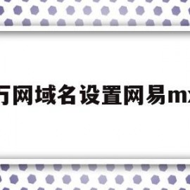 万网域名设置网易mx(万网注册的域名怎么访问)