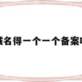 域名得一个一个备案吗(一个域名可以在两个地方备案吗)