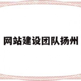 网站建设团队扬州的简单介绍
