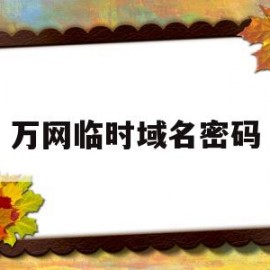 万网临时域名密码(临时域名怎么换成主域名)