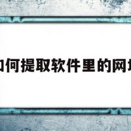 如何提取软件里的网址(如何提取软件里的网址链接)