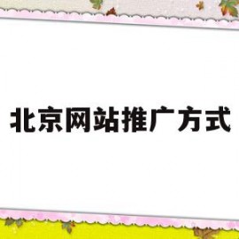 北京网站推广方式(北京网站推广方式有哪些)