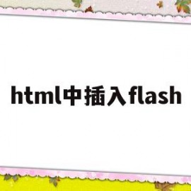 html中插入flash(html5 flash)