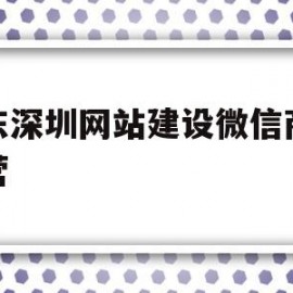 广东深圳网站建设微信商城运营的简单介绍