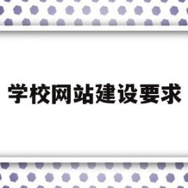 学校网站建设要求(学校网站建设总结报告)