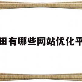 福田有哪些网站优化平台(网站页面优化方法有哪些)