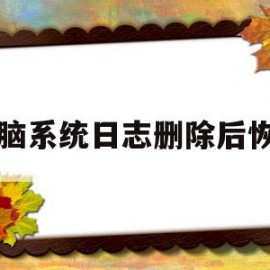 电脑系统日志删除后恢复(电脑系统日志删除后恢复了)