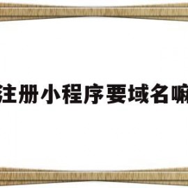 注册小程序要域名嘛(申请小程序需要域名吗)